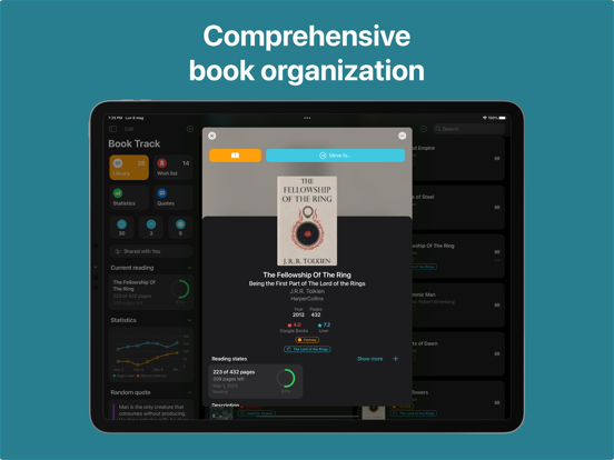 Book Tracker: Reading list iPad app afbeelding 2