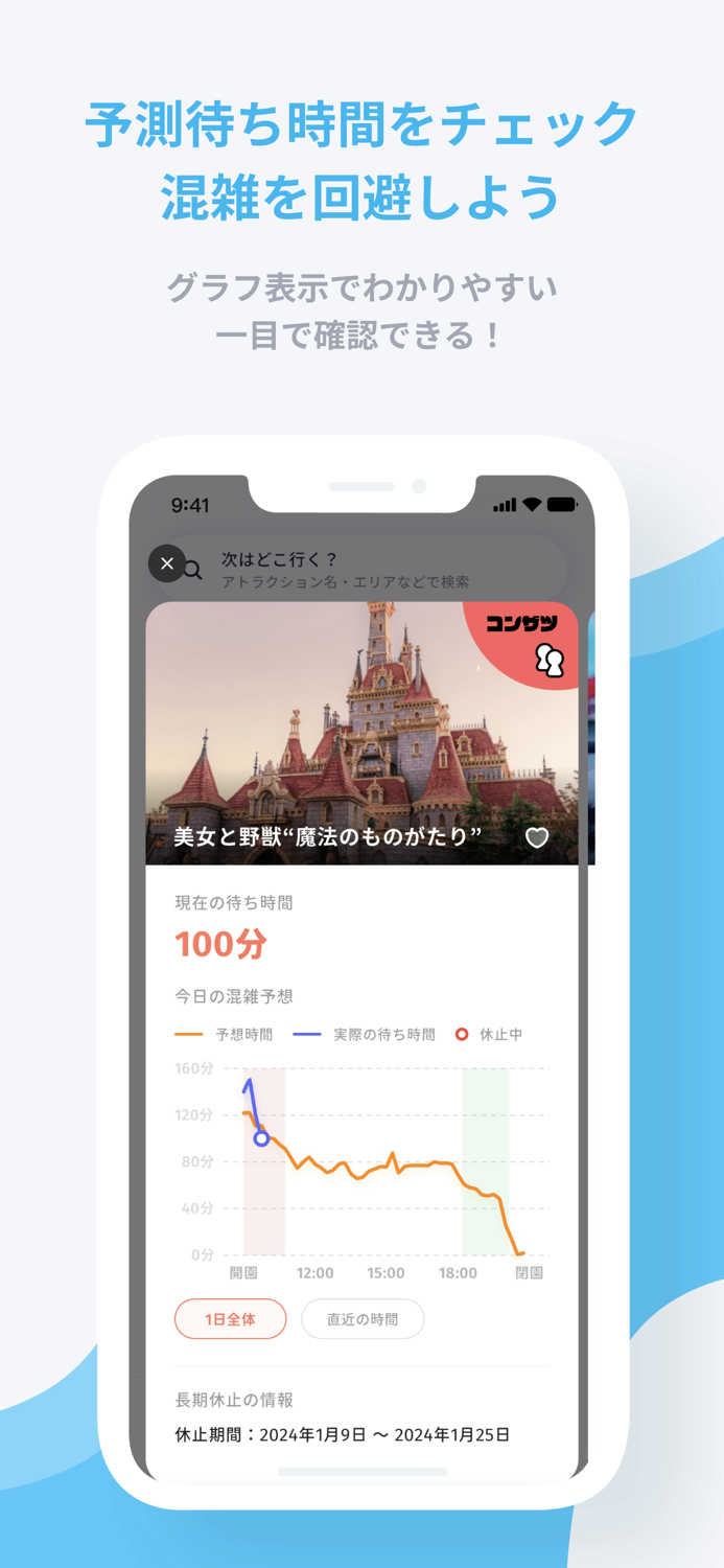 待ち時間予測＆ルート提案 - TDL-TDS AIナビ