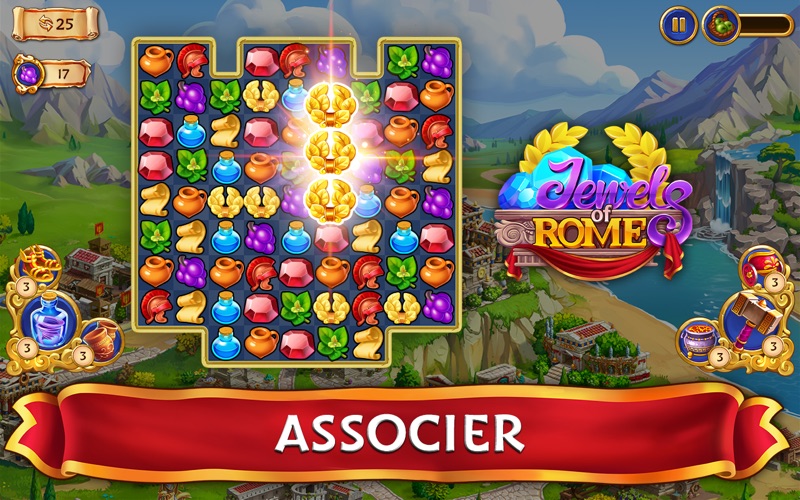 Screenshot #1 pour Jewels of Rome: Jeu de Match 3