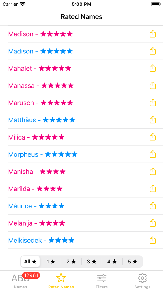 #2. Babynamerr - The Baby Name App (iOS) Podle: Florian Chrometz