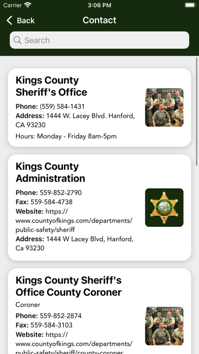 Kings County Sheriff CA Screenshot
