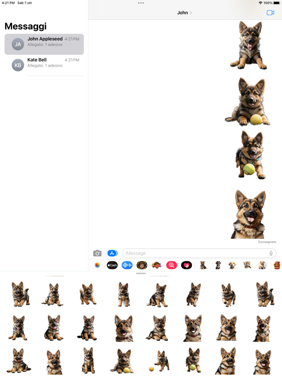 Screenshot #6 pour Cute German Shepherd Stickers