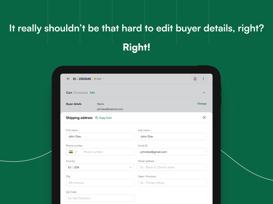 WizCommerce iPad screenshot 5 - Business app