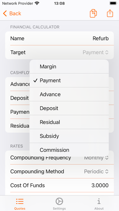 Loan & Lease Calculator Screenshot
