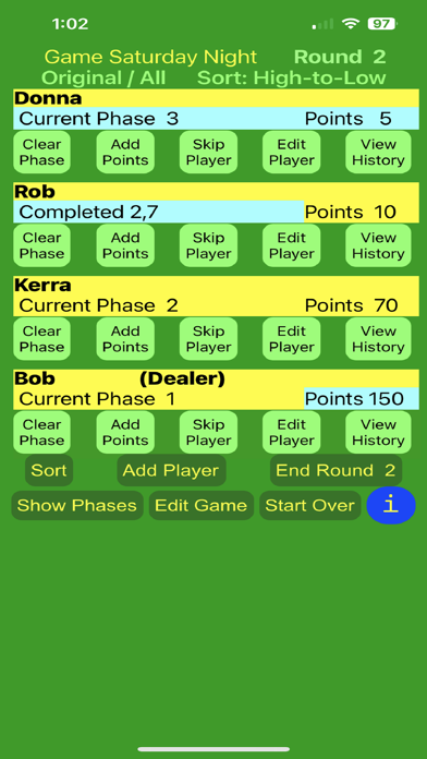 Screenshot #1 pour Phase 10 Easy Score
