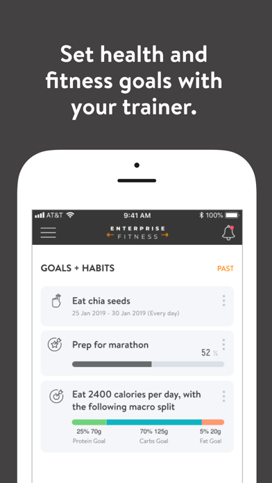 Enterprise Fitness App Screenshot