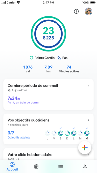 Screenshot #1 pour Google Fit: Suivi d'activité