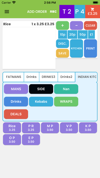 Tomafood POS Screenshot