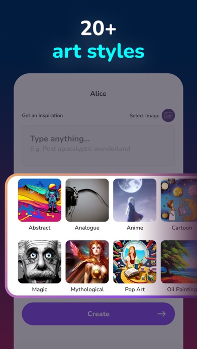 Alice - AI Art Generator Screenshot