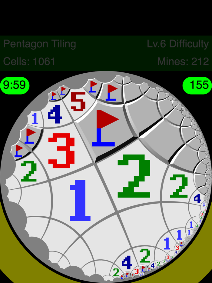 Warped Mines Minesweeper Game
