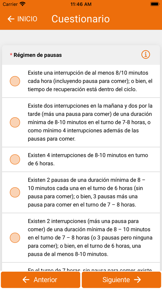 #3. Evaluación tareas repetitivas (iOS) Podle: Instituto Nacional de Seguridad e Higiene en el Trabajo