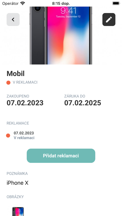 Záruky Screenshot