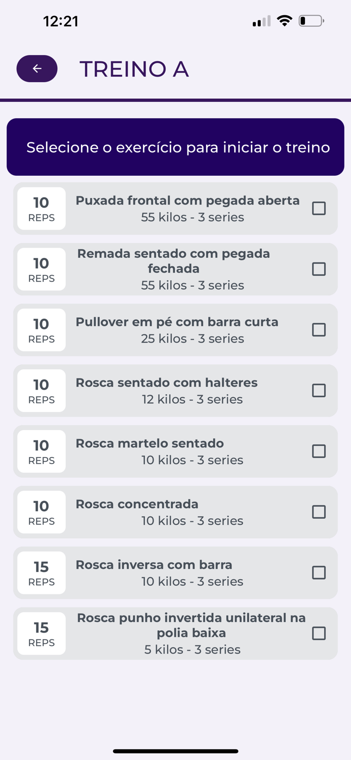 App Fitness academia e treino