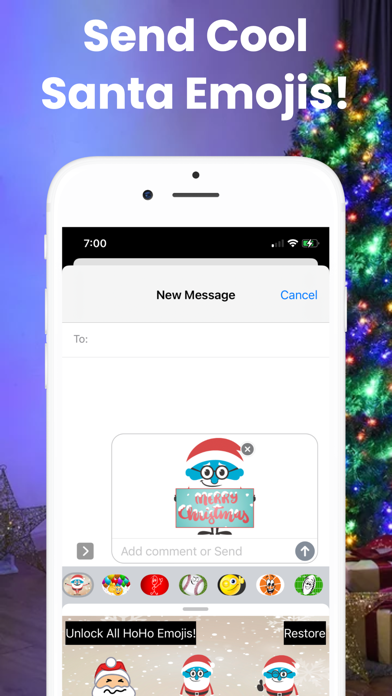 Screenshot #1 pour HoHo Emojis - Santa Claus