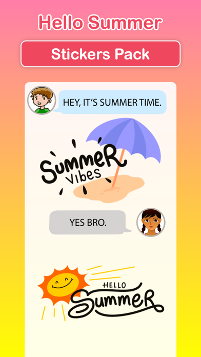 Hello Summer Stickers Pack Screenshot