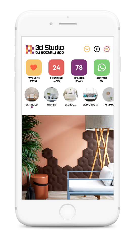 #3. 3d Studio : by socially app (iOS) Podle: ketan barasara