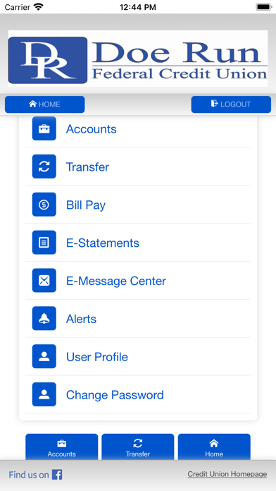 Doe Run Federal Credit Union Screenshot