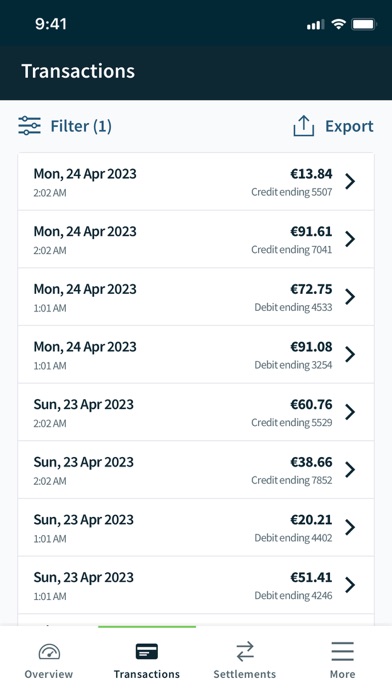 Worldpay Dashboard Screenshot