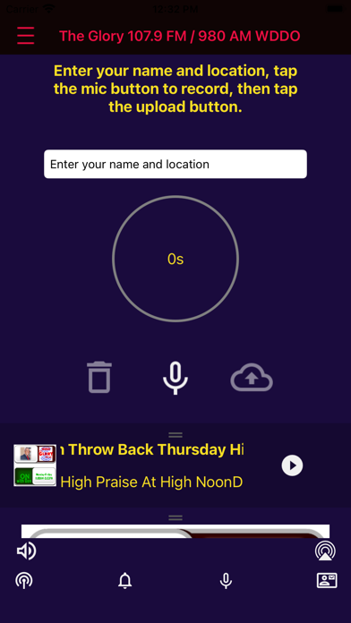 The Glory 107.9 FM / 980 AM Screenshot