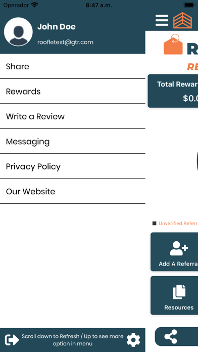 ROOFLE Rewards Screenshot