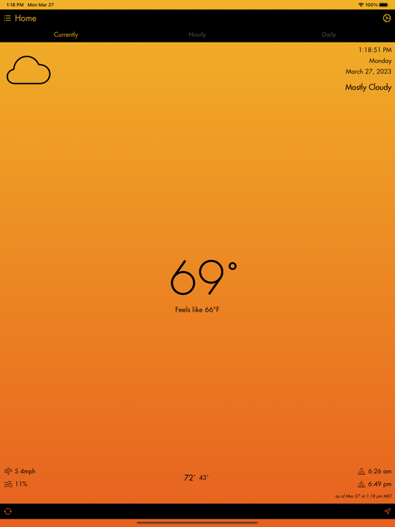 Screenshot #4 pour Currently - A Weather App