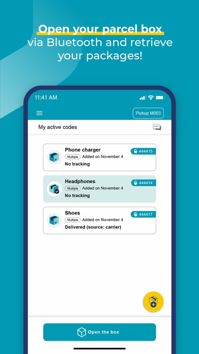 Pickup home : parcel lockers Screenshot