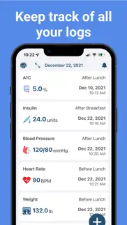blood glucose tracker sugar iphone screenshot 2