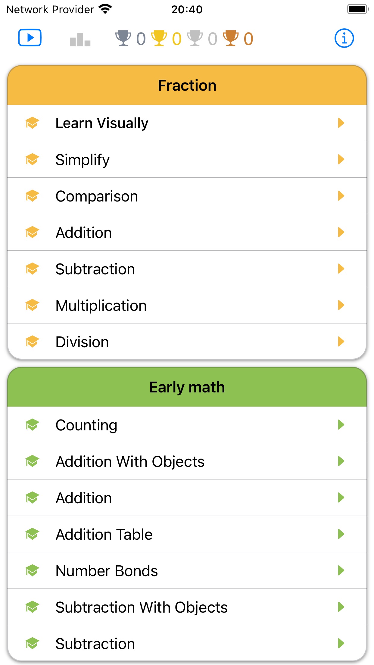 Screenshot do app Unlimited Math Problems