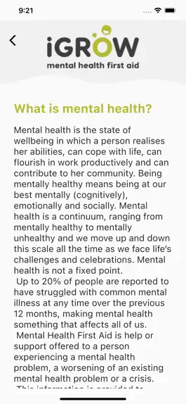 Game screenshot iGrow Mental Health First Aid apk