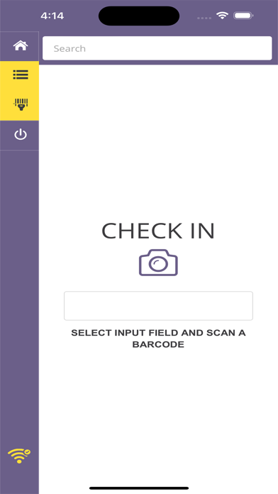 HS Event Check-In Screenshot