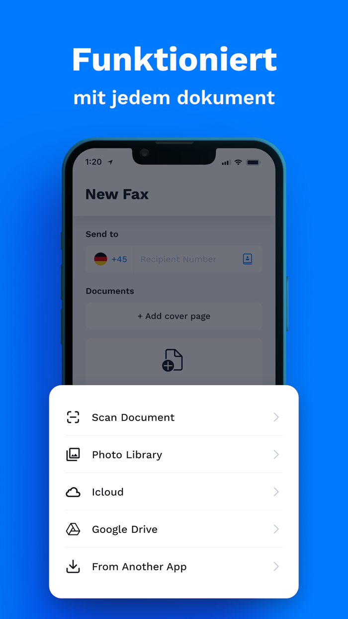 Fax - Versende Fax vom Handy