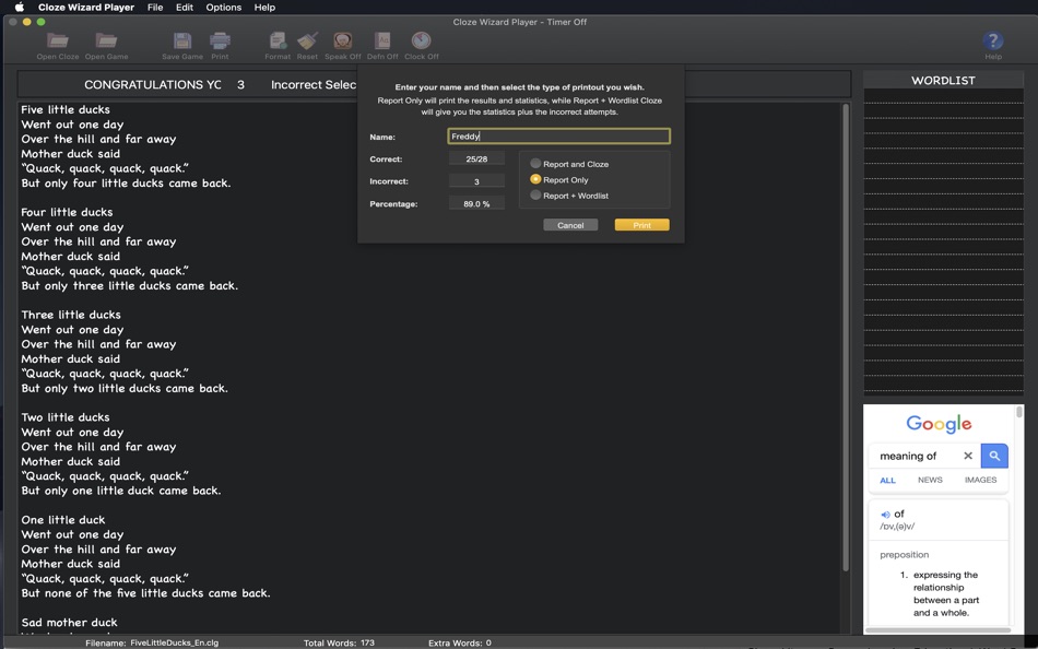 #7. Cloze Wizard Player (macOS) 由: Martin Fitzgibbons