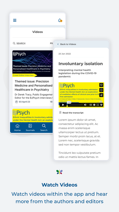 BJPsych Journals Screenshot