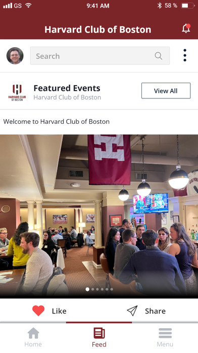 Harvard Club of Boston Screenshot
