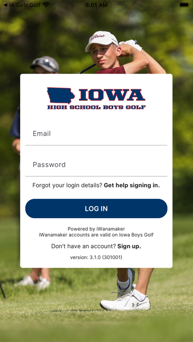 IA Boys Golf Screenshot