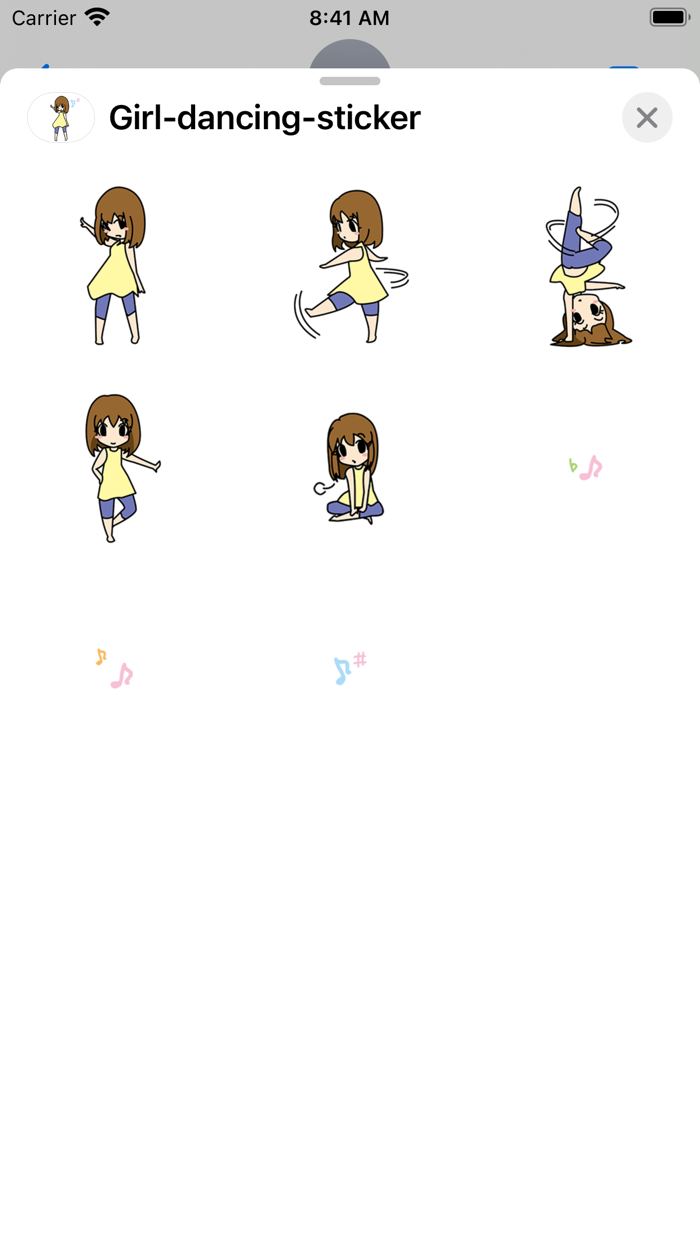 Girl dancing sticker