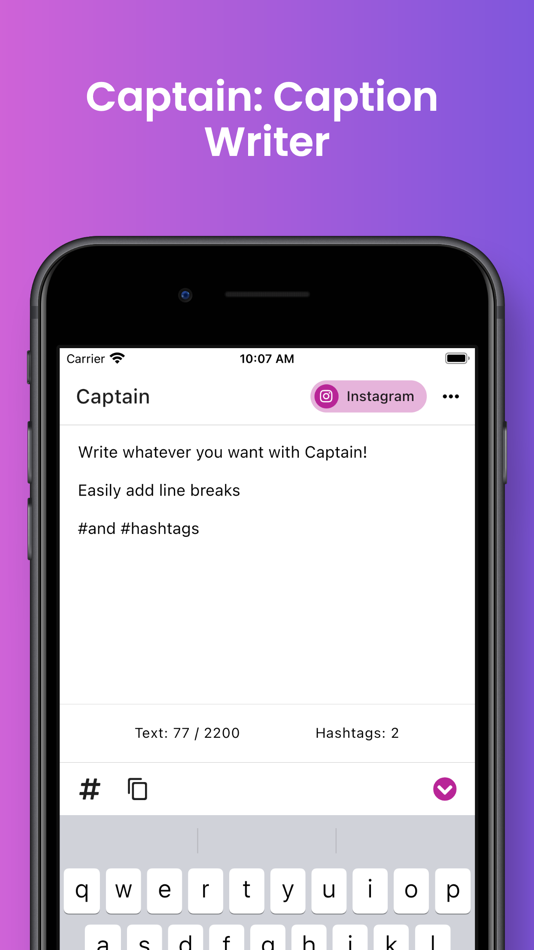 #1. Simple Caption Writer (iOS) By: Jordan Holland