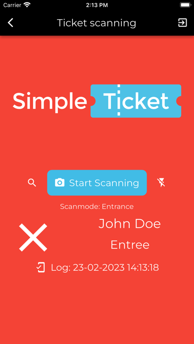 SimpleTicket Scanner Screenshot