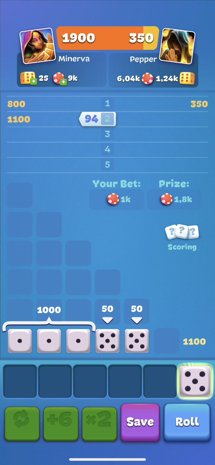 Farkle Online PVP Board Game