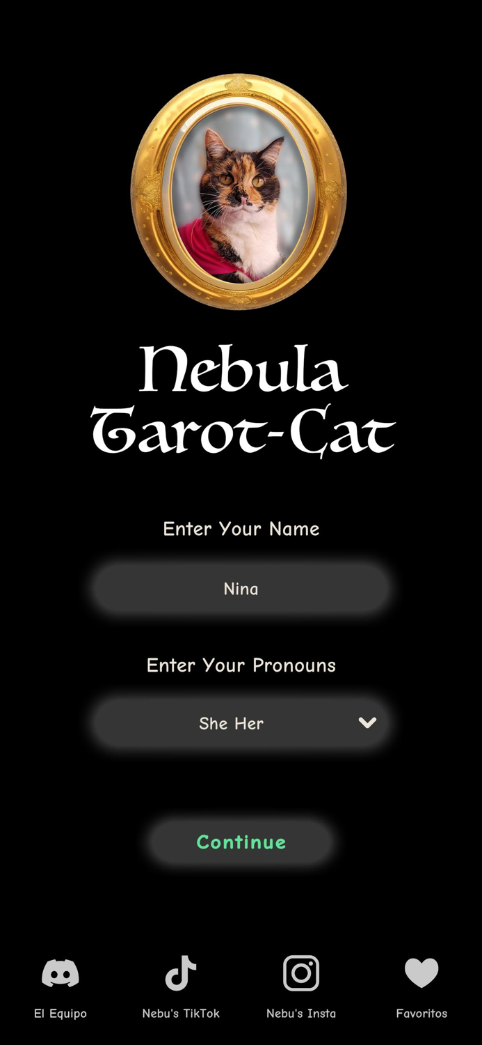 Nebula Tarot Cat