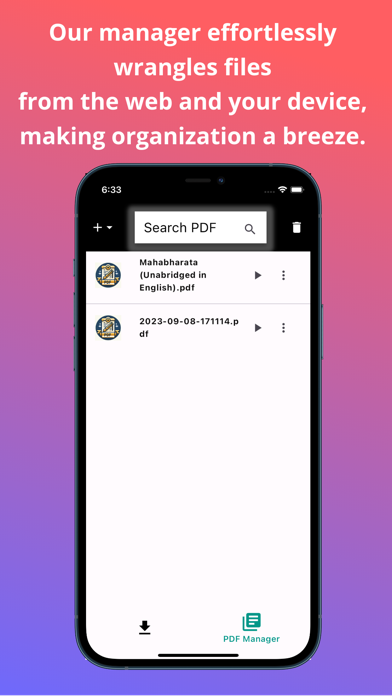 PDF Manager and Downloader Screenshot