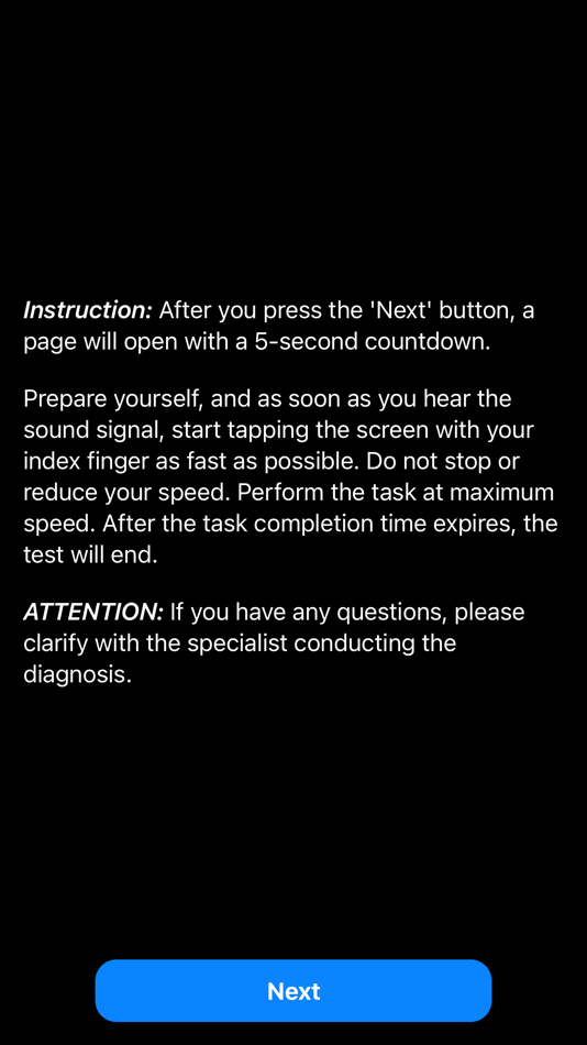 #7. Finger-tapping test (iOS) بواسطة: Roman Kuryanov