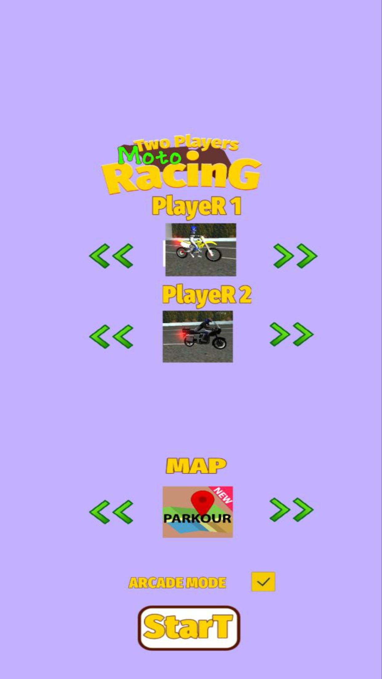 Two Player Motorcycle Racing