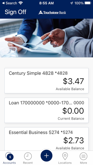Touchstone Bank Business Screenshot