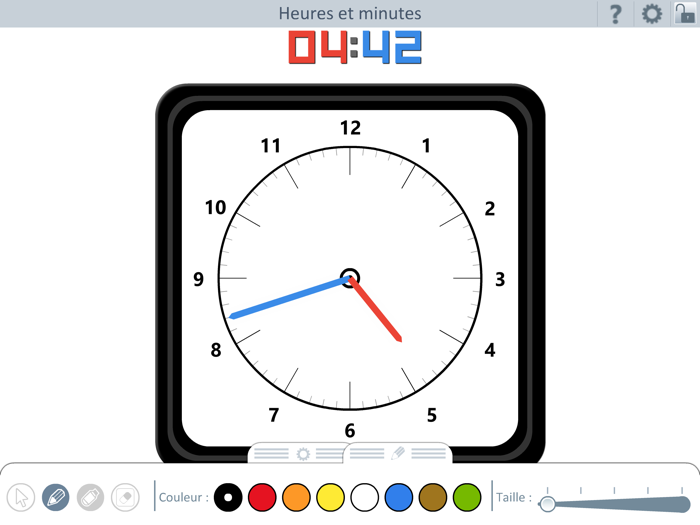 Outil Heures et minutes