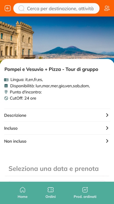BookNow Italy Concierge Access Screenshot