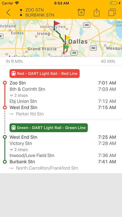 ezRide Dallas - Transit Screenshot