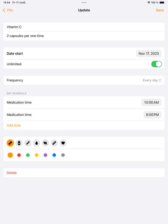 Screenshot #5 pour Pill Medication Reminder