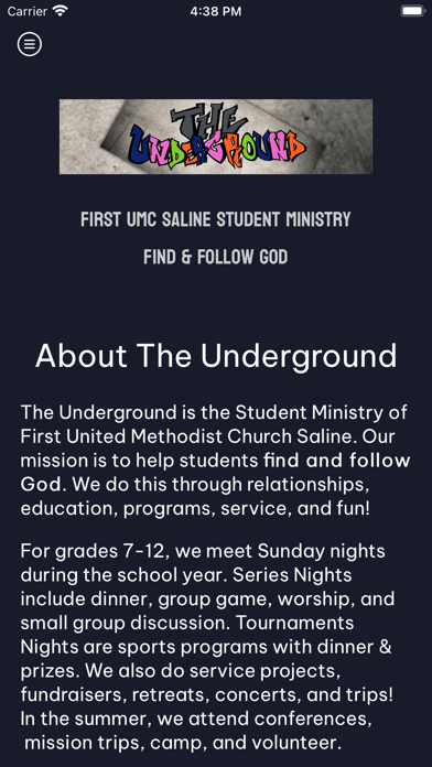 Underground Student Ministry Screenshot
