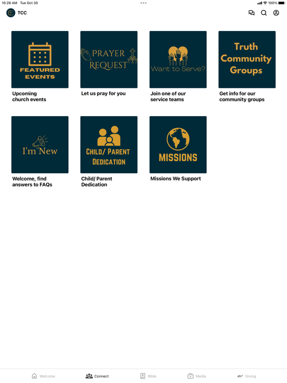 Truth Community Church iPad screenshot 2 - Education app